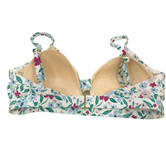 Kona Sol Women's Size Medium Knot Front Floral Bikini Swim Top Multicolor NWOT - Picture 2 of 11